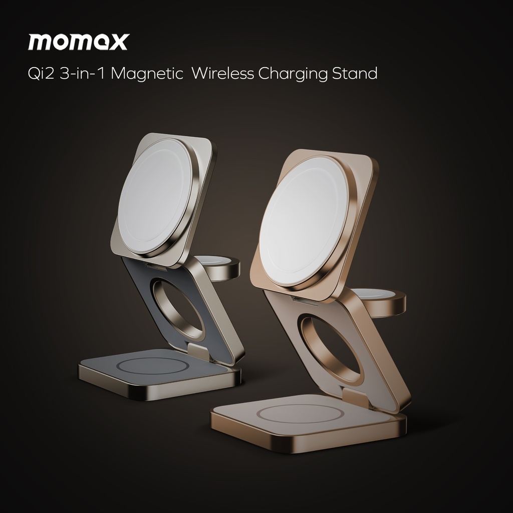 MOMAX Q2 MAG GO Qi 2 15W 3IN1 MAGNETIC WIRELESS CHARGING STAND