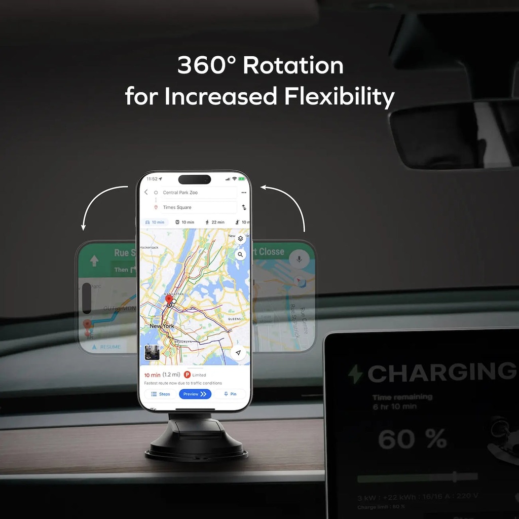 MOMAX 1-MOVE Q.MAG QI2 25W MAGNETIC CAR MOUNT WITH 45W PD CHARGER