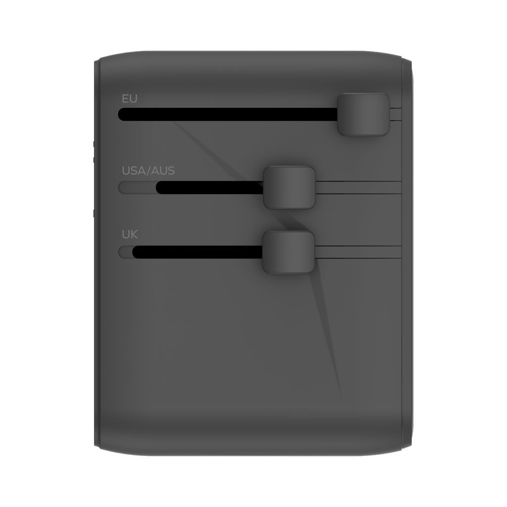 MOMAX 1-WORLD2 45W 5 PORT DUAL AC TRAVEL ADAPTOR