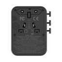 MOMAX 1-WORLD2 45W 5 PORT DUAL AC TRAVEL ADAPTOR