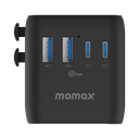 MOMAX 1-WORLD2 45W 5 PORT DUAL AC TRAVEL ADAPTOR