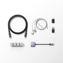 AT CAMPUS KIT WITH KEYBOARD BUTTON KEYCHAIN + AUX EARPHONE + 2IN1 USB-C HUB + C TO C 1.2M CABLE + USB-C & USB-A ADAPTER