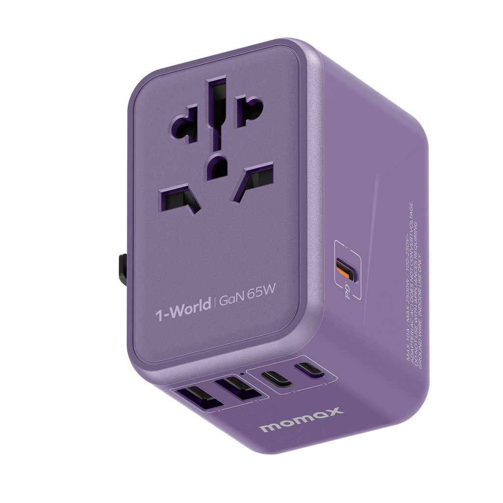 MOMAX 1WORLD 65W GAN AC TRAVEL CHARGER