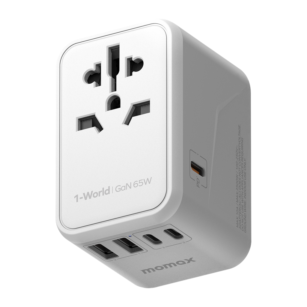 MOMAX 1WORLD 65W GAN AC TRAVEL CHARGER