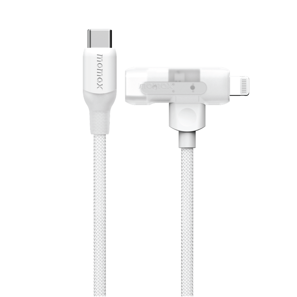 MOMAX 1-LINK FLOW DUO 2IN1 USB-C TO USB-C+LIGHTNING CABLE 1.5M