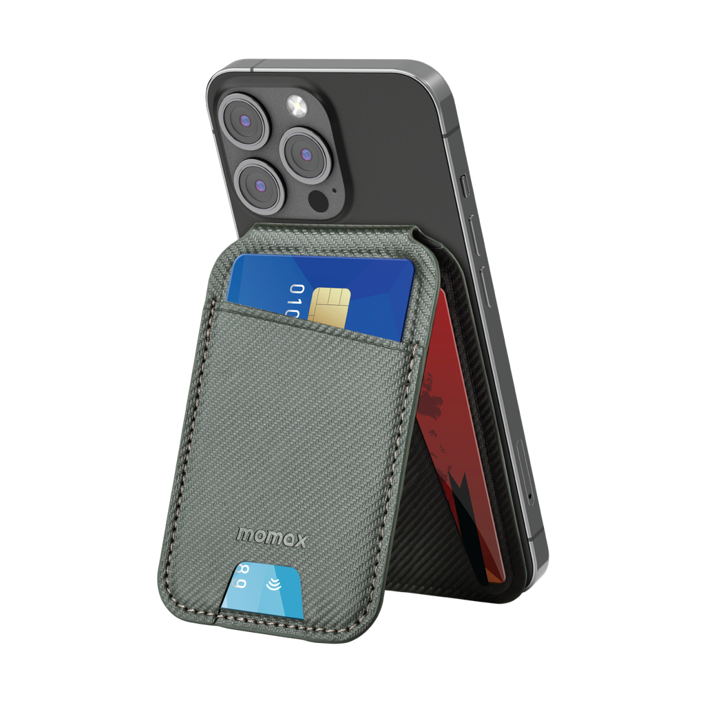 MOMAX 1-WALLET MAGNETIC CARD HOLDER WITH STAND