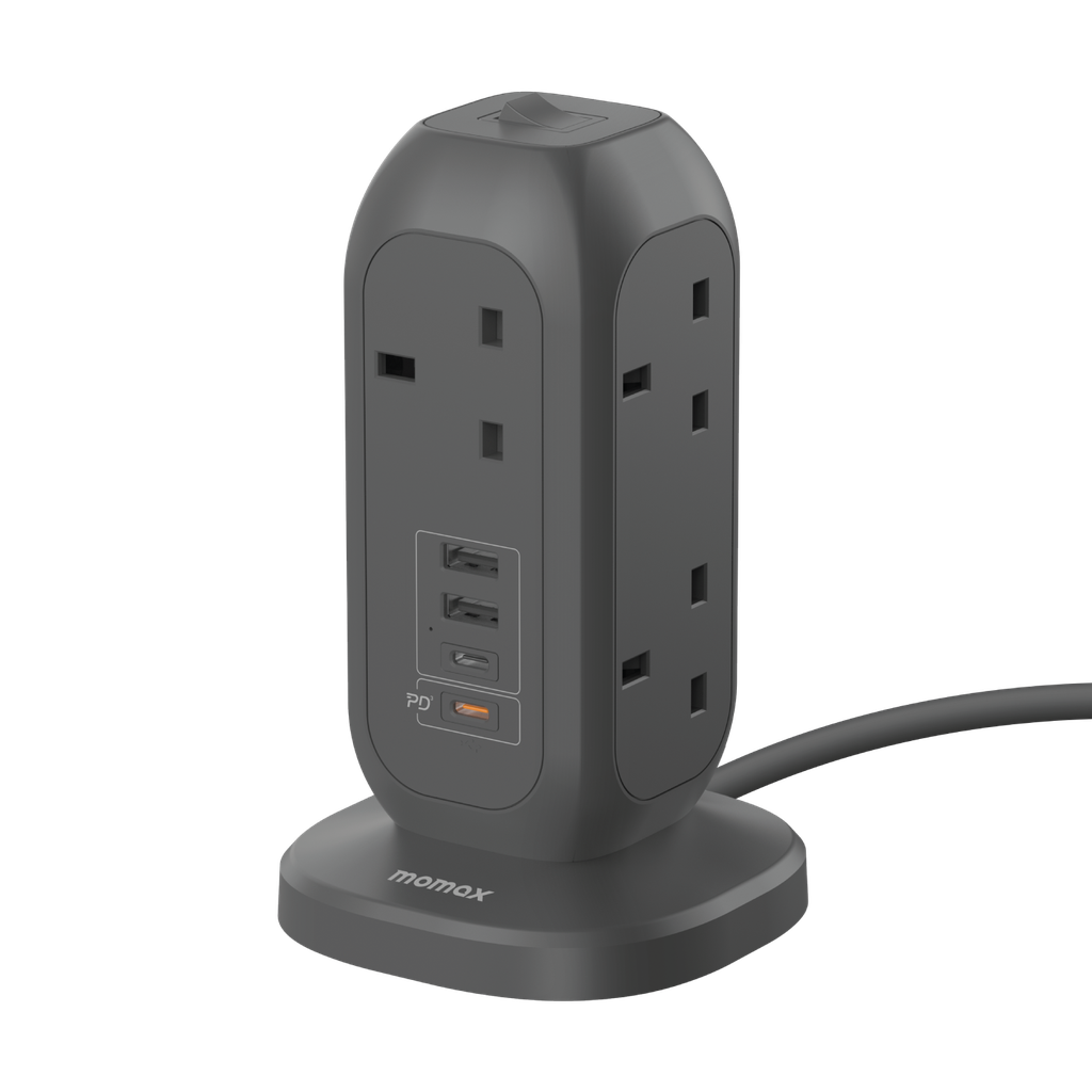 MOMAX ONEPLUG 7-OUTLET POWER STRIP WITH USB