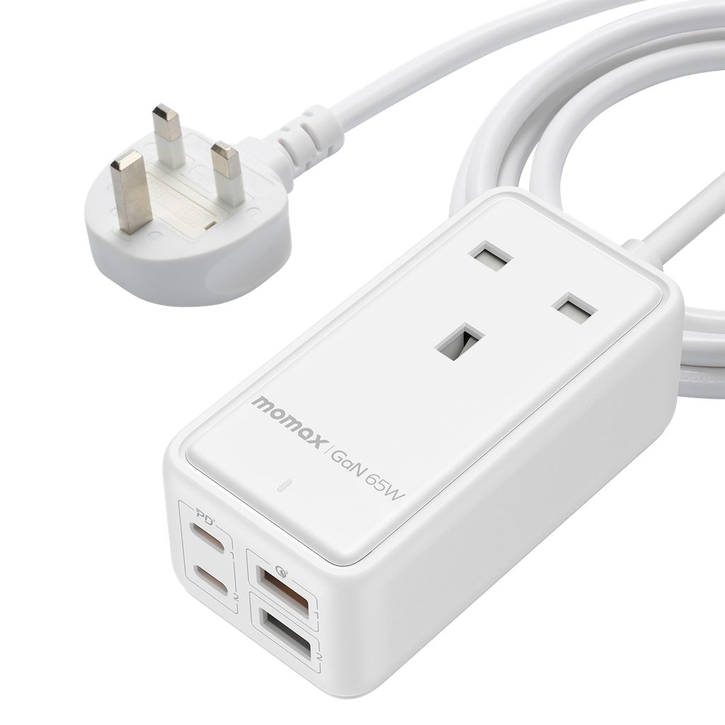MOMAX ONEPLUG 65W GAN EXTENSION CORD WITH USB