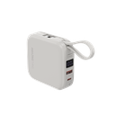 AT THUNDER GO 10000mAh POWER BANK WITH BUILT-IN 2 USB-C CABLES