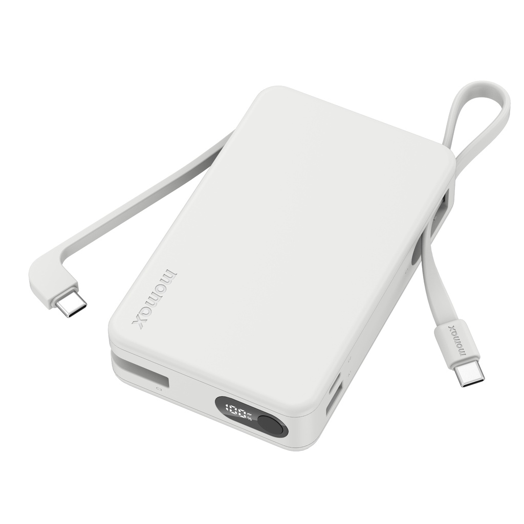 MOMAX 1-POWER VITAL+ 20000mAh POWER BANK WITH DUAL BUILT IN USB-C CABLE