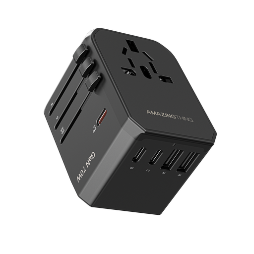 [EX70WBK] AT EXPLORER PD 70W 5 PORTS 2A+3C TRAVEL CHARGER