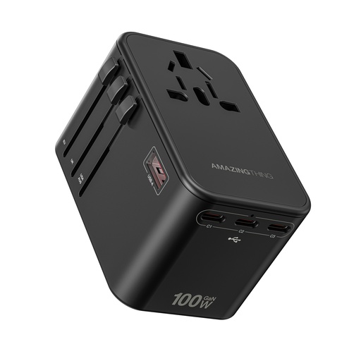 [EX100WBK] AT EXPLORER PD 100W 4 PORTS 1A+3C TRAVEL CHARGER