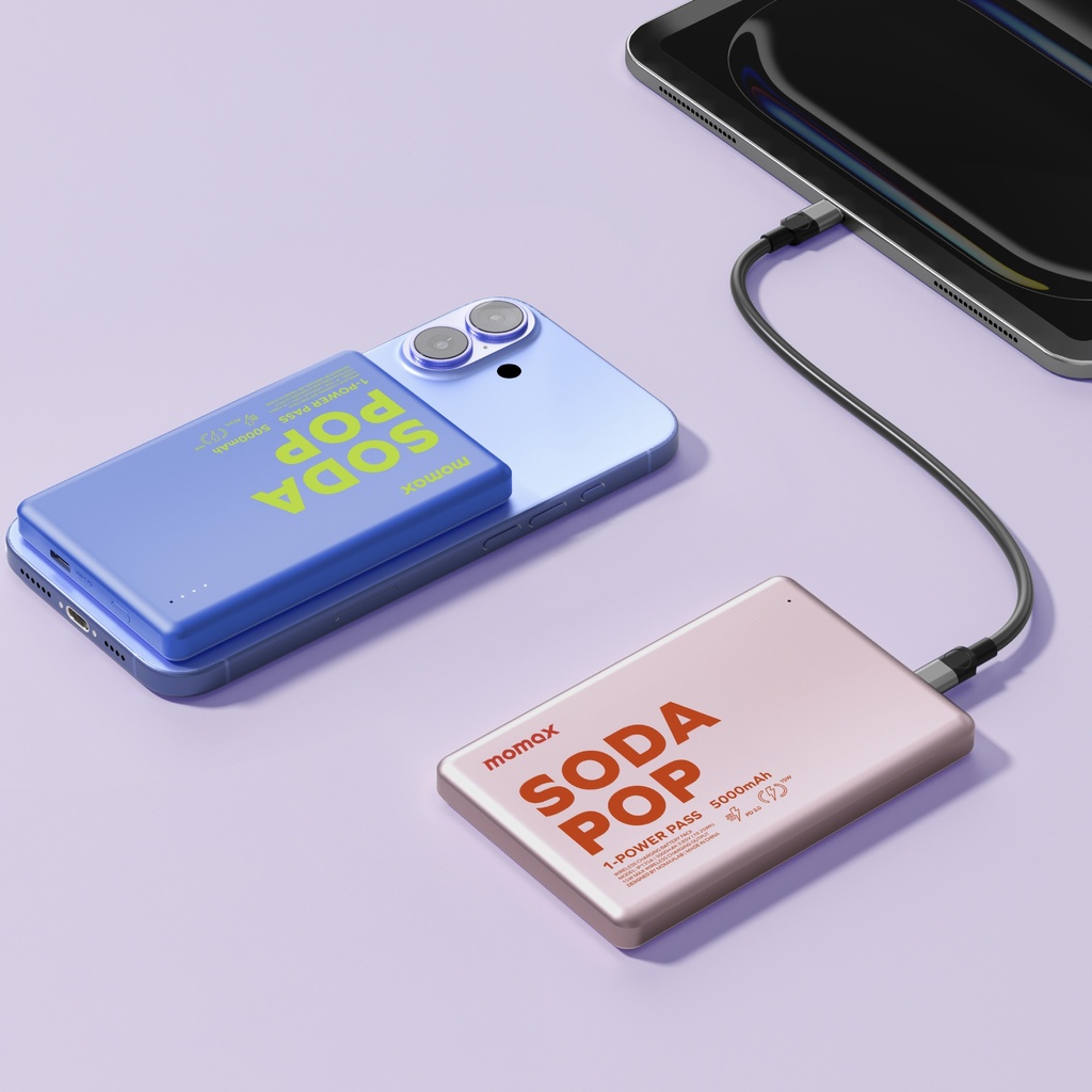 MOMAX 1-POWER PASS 5000mAh MAGNETIC WIRELESS POWER BANK