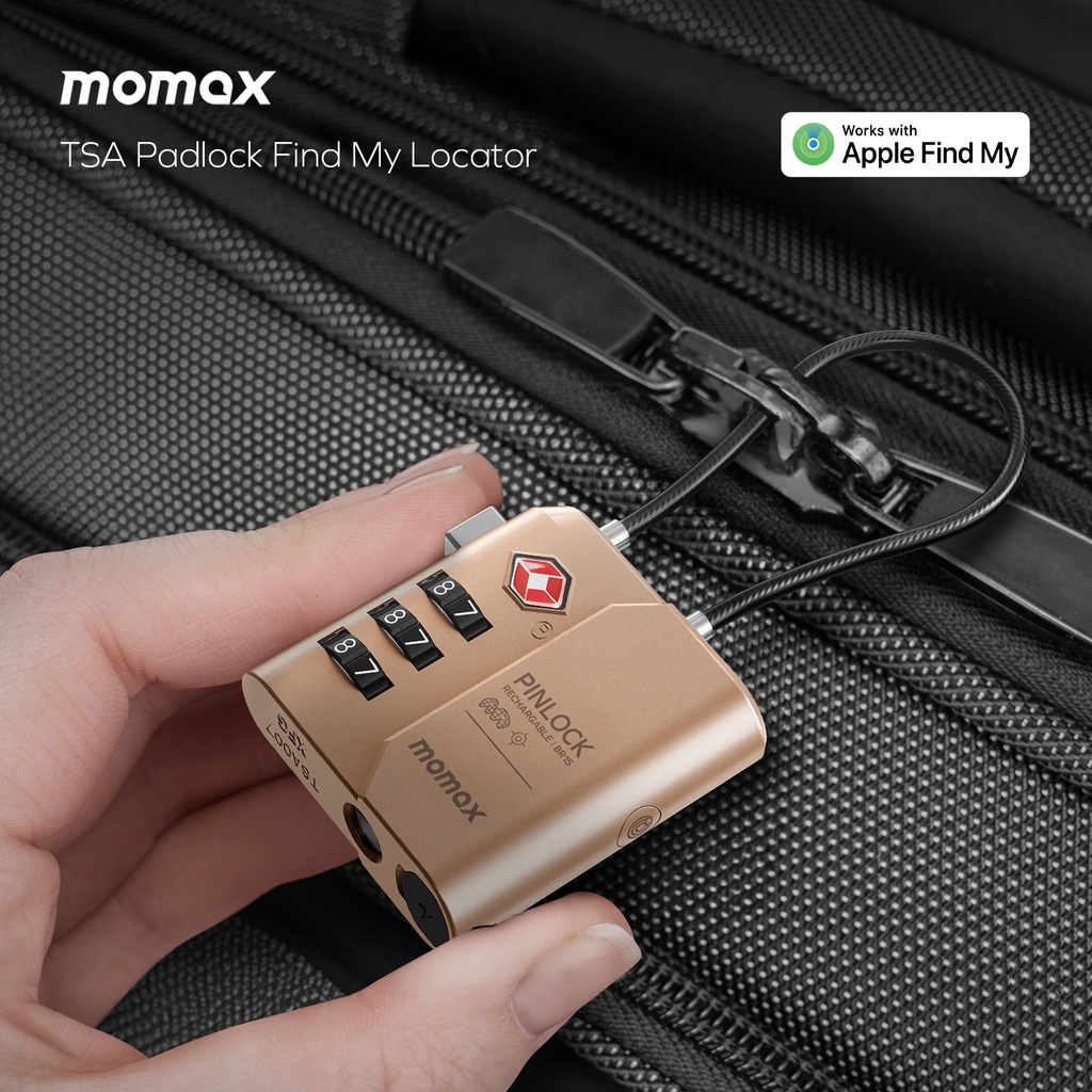 MOMAX PINLOCK TSA PADLOCK FIND MY LOCATOR