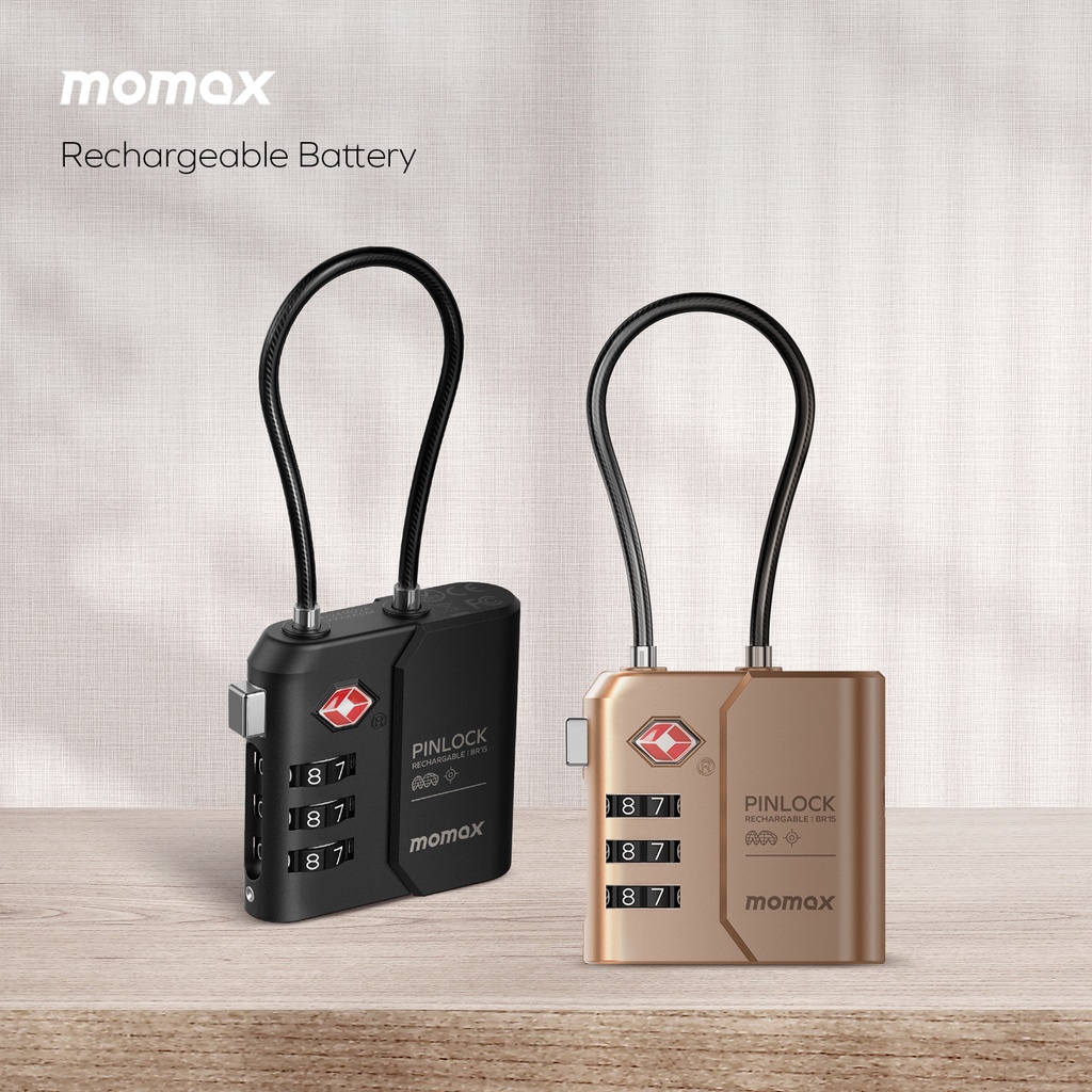 MOMAX PINLOCK TSA PADLOCK FIND MY LOCATOR
