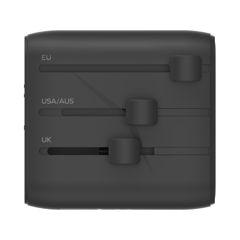 MOMAX 1-WORLD 20W UNIVERSAL 2 PORT TRAVEL ADAPTER