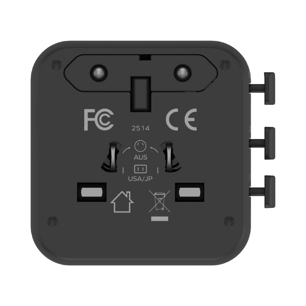 MOMAX 1-WORLD 20W UNIVERSAL 2 PORT TRAVEL ADAPTER