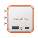 MOMAX 1-WORLD 20W UNIVERSAL 2 PORT TRAVEL ADAPTER