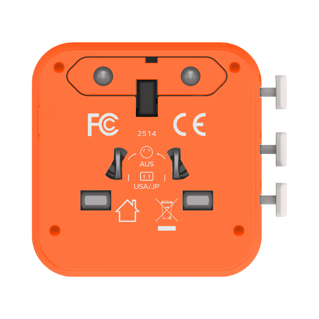 MOMAX 1-WORLD 20W UNIVERSAL 2 PORT TRAVEL ADAPTER