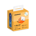 MOMAX 1-WORLD 20W UNIVERSAL 2 PORT TRAVEL ADAPTER