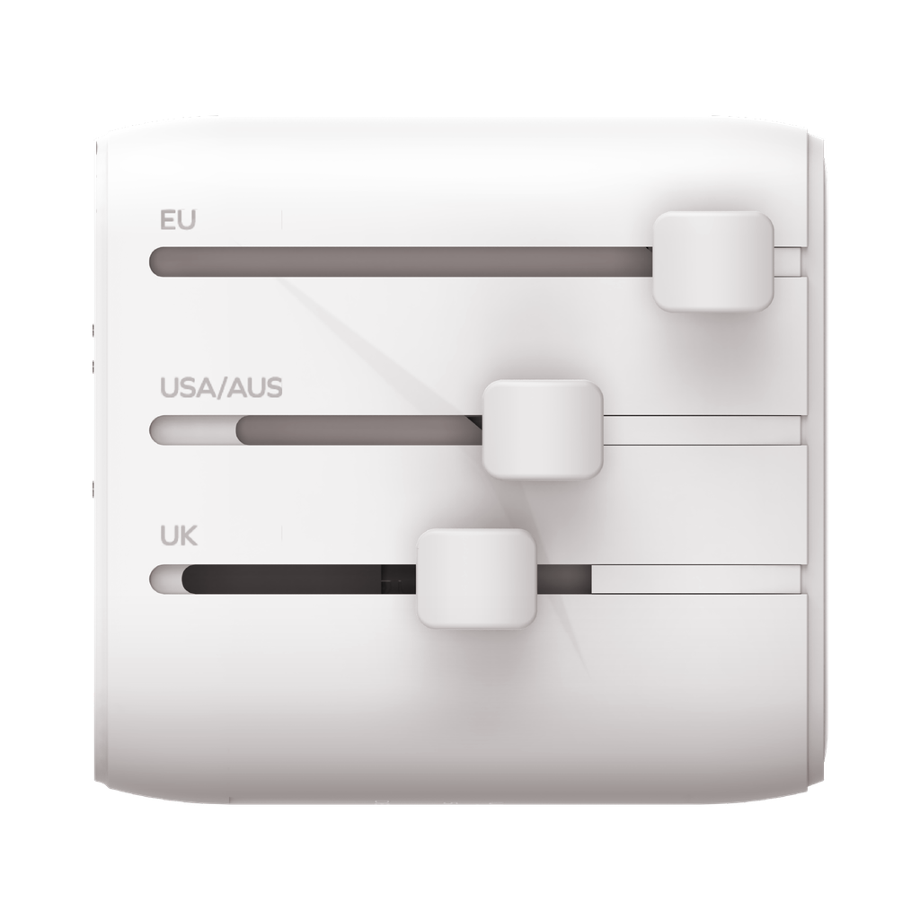 MOMAX 1-WORLD 20W UNIVERSAL 2 PORT TRAVEL ADAPTER