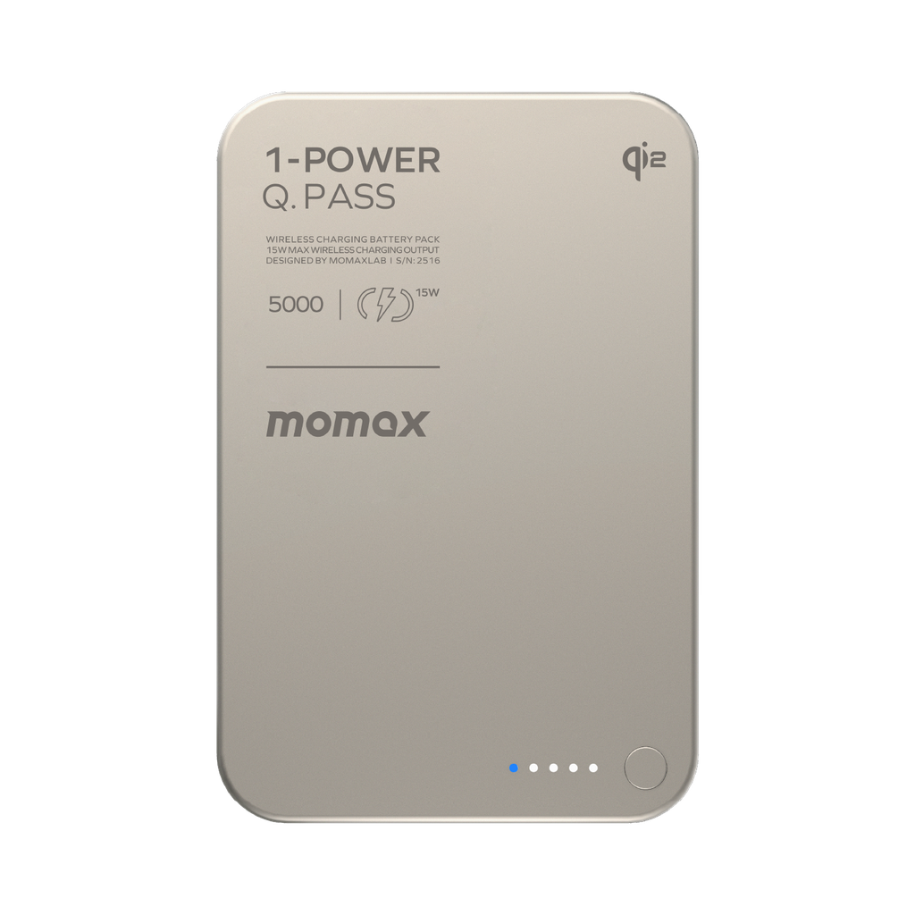 MOMAX 1-POWER Q.PASS 5000mAh QI2 MAGNETIC WIRELESS POWER BANK