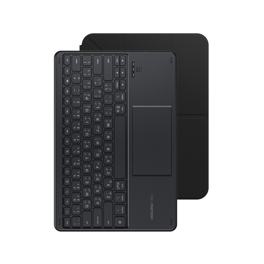 AT MINIMAL CASE WITH ENGLISH & ARABIC KEYBOARD FOR IPAD A16 11''/IPAD GEN 10 10.9'' - 2025