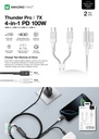 AT THUNDER PRO I 7X 4IN1 USB-A + USB-C TO USB-C + USB-C 5A 100W 1.5M CABLE