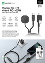 AT THUNDER PRO I 7X 4IN1 USB-A + USB-C TO USB-C + WATCH CABLE 5A 100W 1.5M