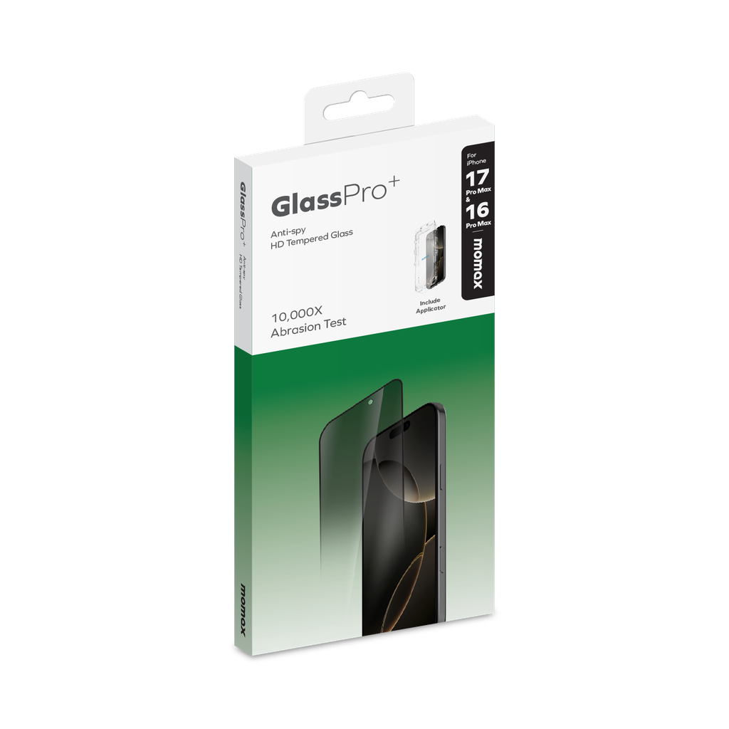 MOMAX IPHONE 17 PRO MAX 6.9 FULLY COVERED HD PRIVACY GLASS