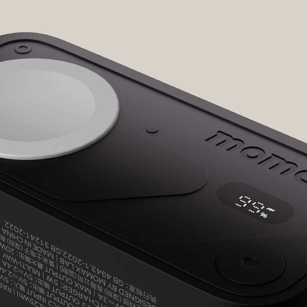 MOMAX 1-POWER X PRO MINI+ 5000mAh INTEGRATED FOLDABLE USB-C PLUG & BUILT-IN USB-C CABLE POWER BANK WITH APPLE WATCH FAST CHARGER