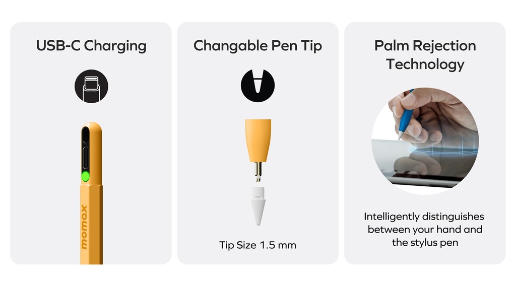 MOMAX MAG LINK POP MAGNETIC ACTIVE STYLUS PEN