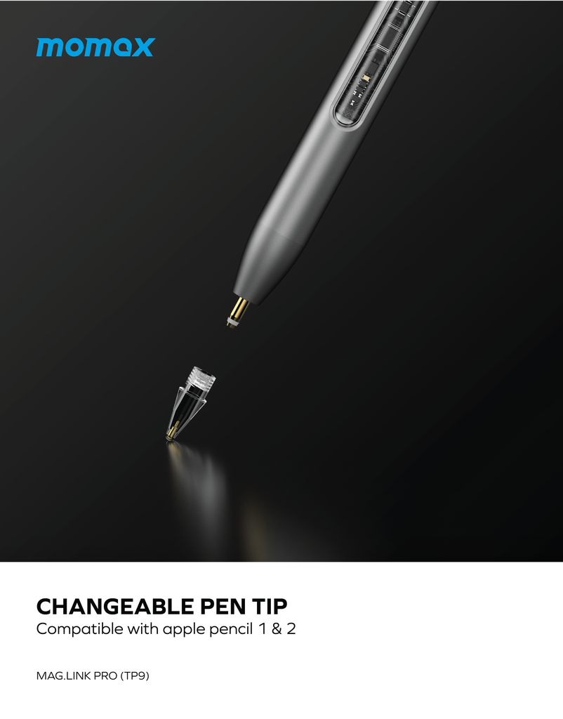MOMAX MAG LINK PRO MAGNETIC CHARGING ACTIVE STYLUS PEN