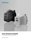 MOMAX ONEPLUG 20W 2 PORT MINI WALL CHARGER