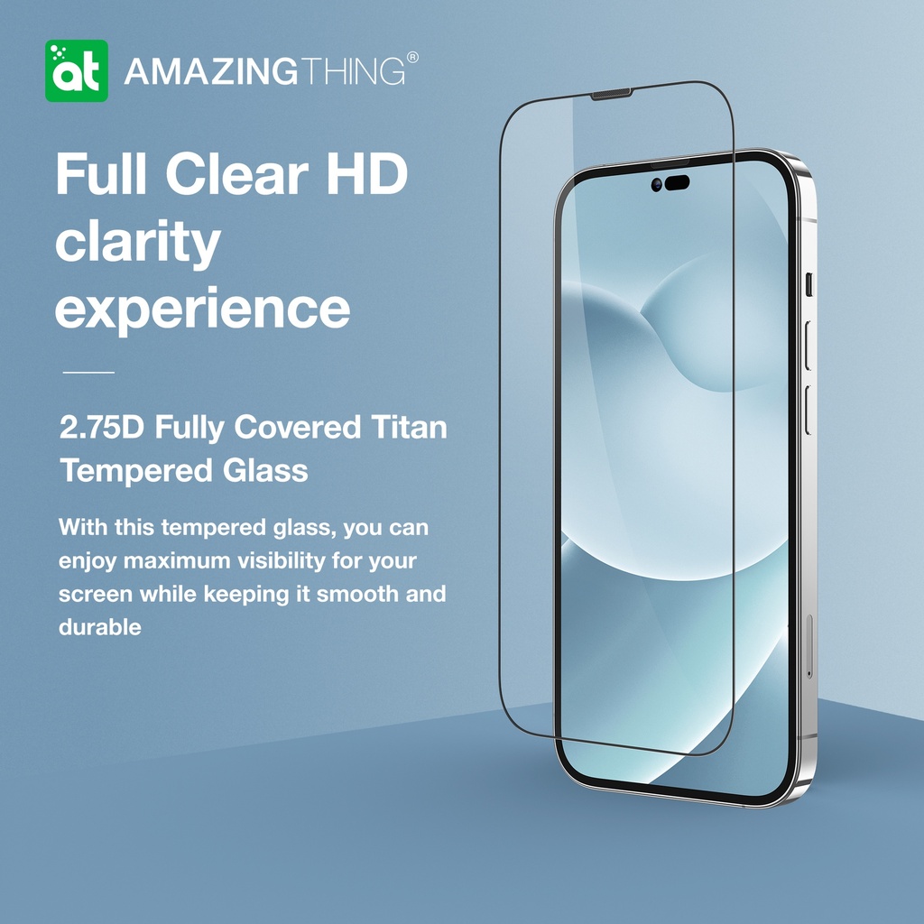 AT IPHONE 14 PLUS 6.7'' 2.75D DUST FILTER TITAN GLASS
