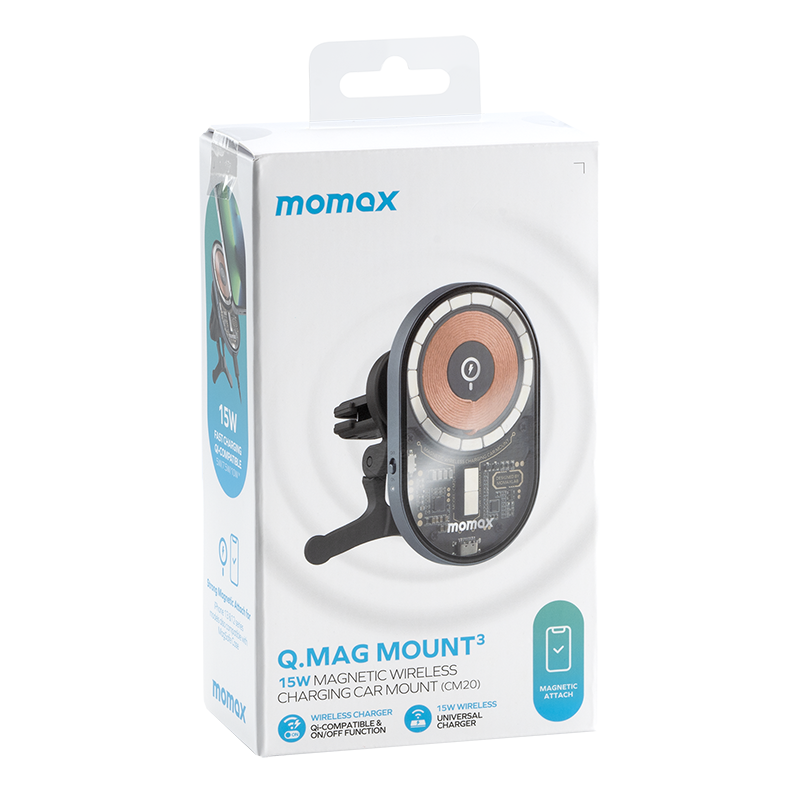 MOMAX Q.MAG MOUNT 3 15W MAGSAFE WIRELESS MOUNT