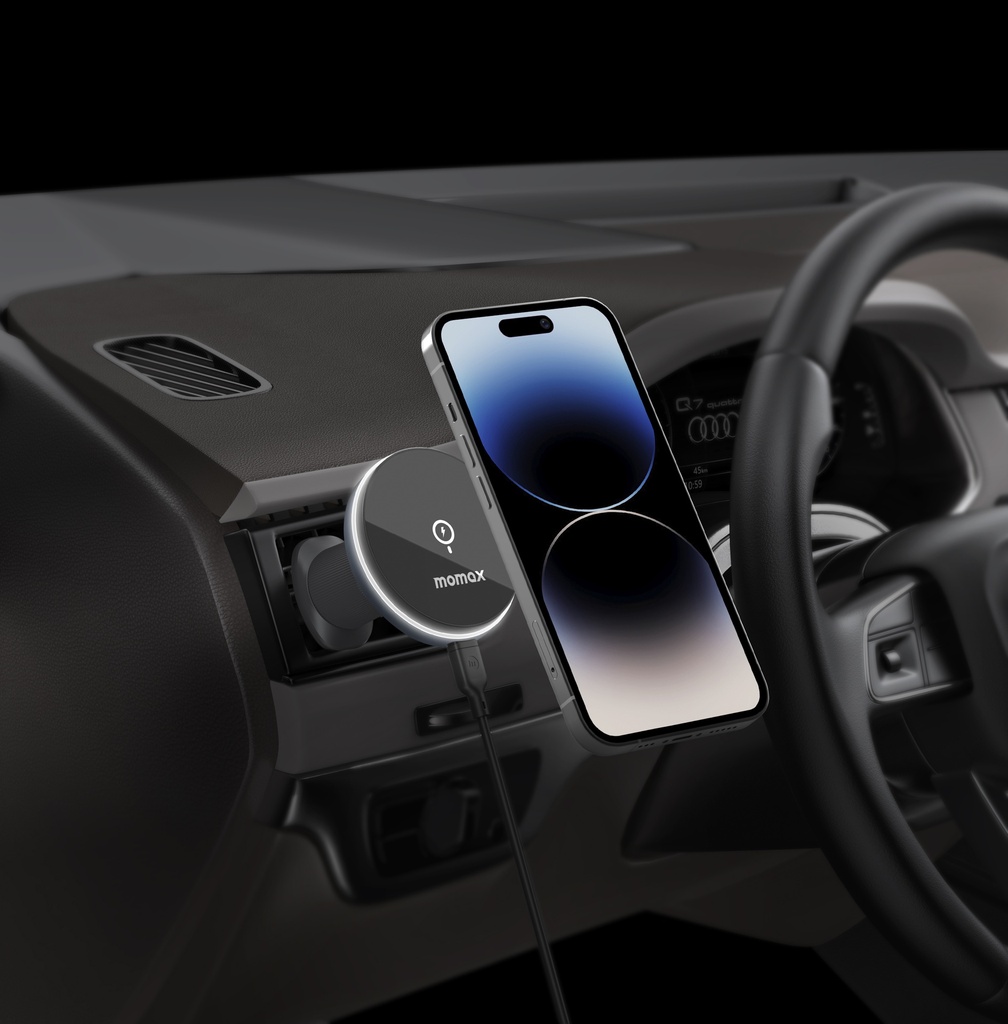 MOMAX Q.MAG MOUNT 5 15W MAGNETIC WIRELESS CHARGING CAR MOUNT (VENT MOUNT)