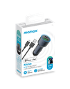 MOMAX MOVE 67W DUAL PORT CAR CHARGER + 1MTR A TO L CABLE
