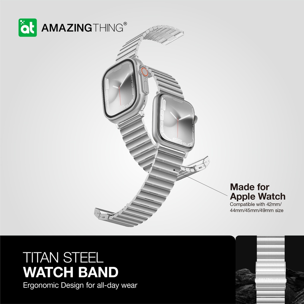 AT TITAN STAINLESS STEEL BAND FOR APPLE WATCH 49/45/44/42MM
