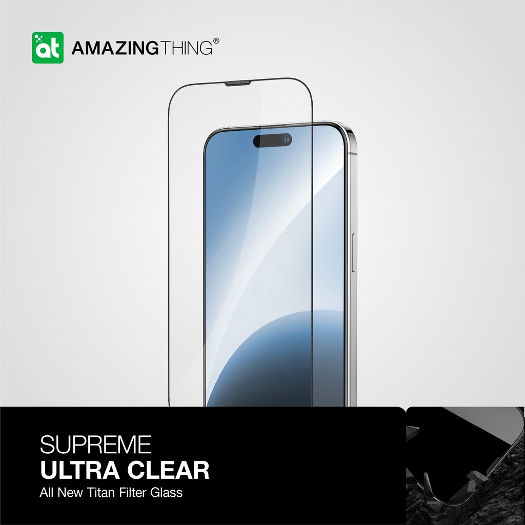 AT IPHONE 15 6.1 PRO 2023 3D FULLY COVERED  DUST FILTER TITAN GLASS