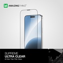 AT IPHONE 15 6.1 PRO 2023 3D FULLY COVERED  DUST FILTER TITAN GLASS