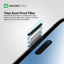 AT IPHONE 15 6.1 PRO 2023 3D FULLY COVERED  DUST FILTER TITAN GLASS
