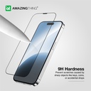 AT IPHONE 15 6.1 PRO 2023 3D FULLY COVERED  DUST FILTER TITAN GLASS