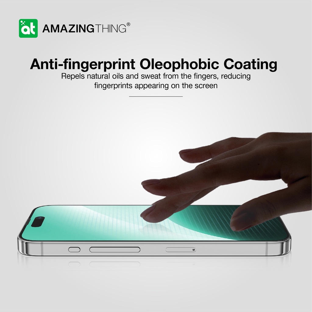 AT IPHONE 15 6.1 PRO 2023 3D FULLY COVERED  DUST FILTER TITAN MATTE GLASS