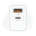 MOMAX ONEPLUG 2-PORT 25W WALL CHARGER