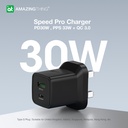 AT UK SPEED PRO PD33W 1C1A WALL CHARGER