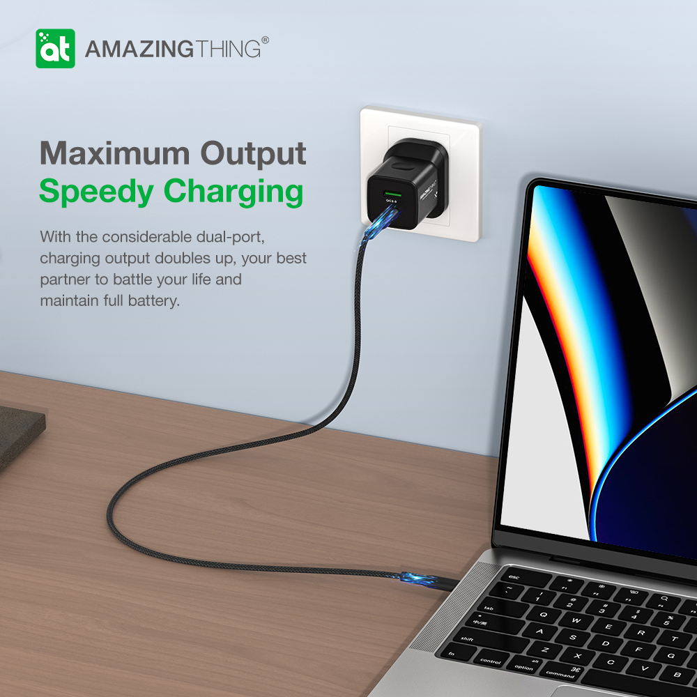 AT UK SPEED PRO PD33W 1C1A WALL CHARGER