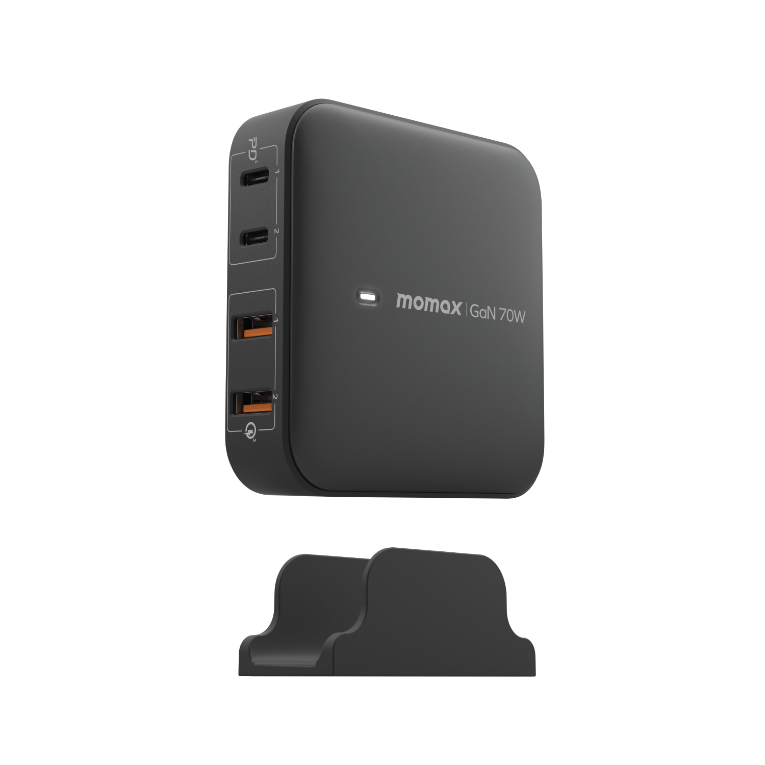 MOMAX ONE PLUG PD 70W GAN 4 PORTS DESKTOP CHARGER UK | Space.ae