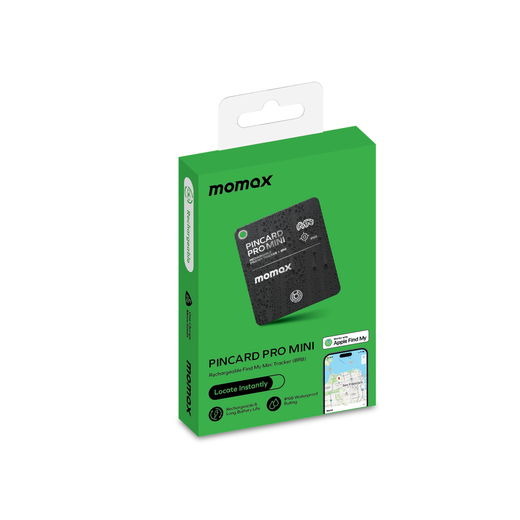 MOMAX PINCARD MINI FINDMY GPS TRACKER WITH WIRELESS CHARGING