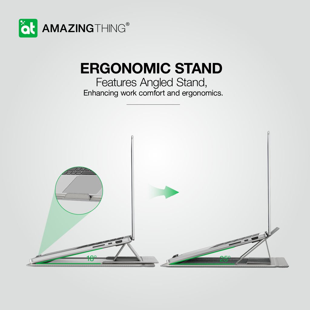 AT MATTE PRO MAG SLEEVE WITH STAND FOR MACBOOK PRO 13/14" MACBOOK AIR 13/13.6" & 14" LAPTOPS